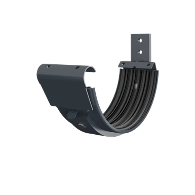 Bracket with gutter joint for half round gutter 125