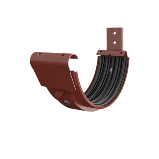 Bracket with gutter joint for half round gutter 125