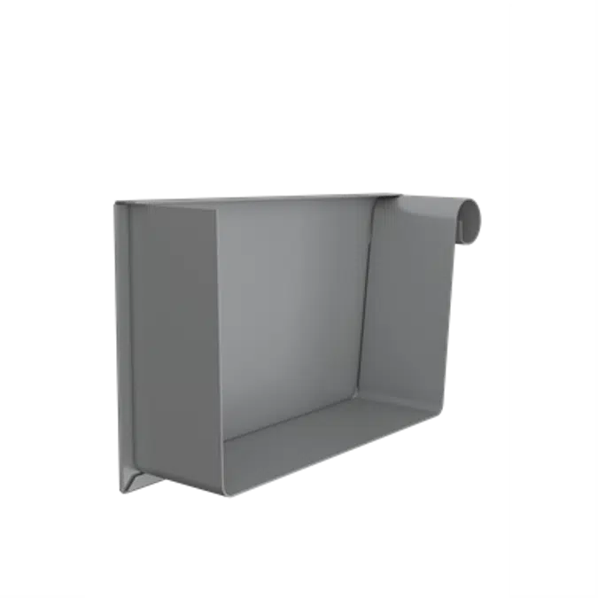 Right stop end for rectangular gutter 140