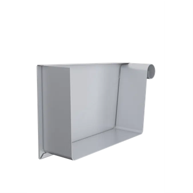 Right stop end for rectangular gutter 140