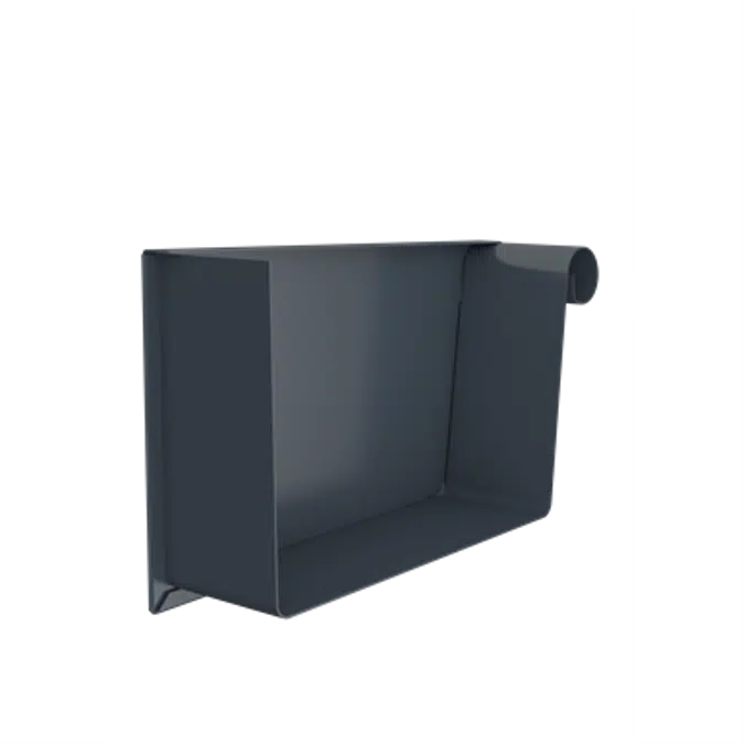 Right stop end for rectangular gutter 140