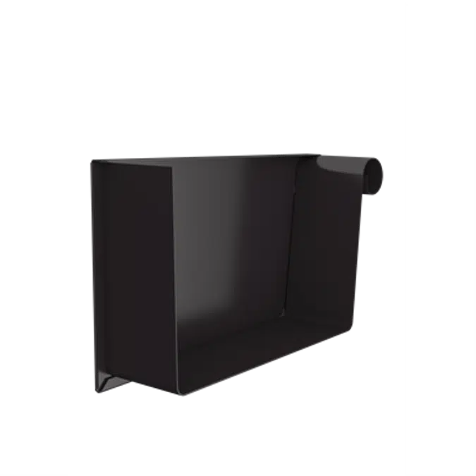 Right stop end for rectangular gutter 140