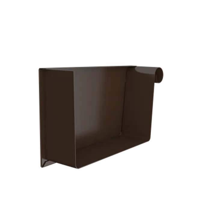 Right stop end for rectangular gutter 140