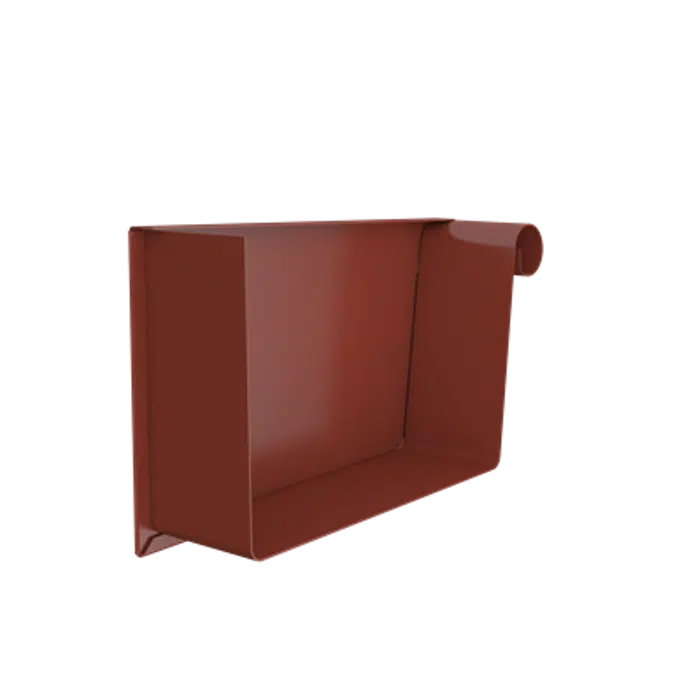 Right stop end for rectangular gutter 140