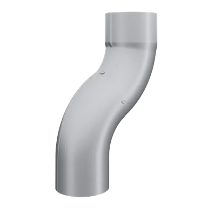 One piece bend for round downpipe 75