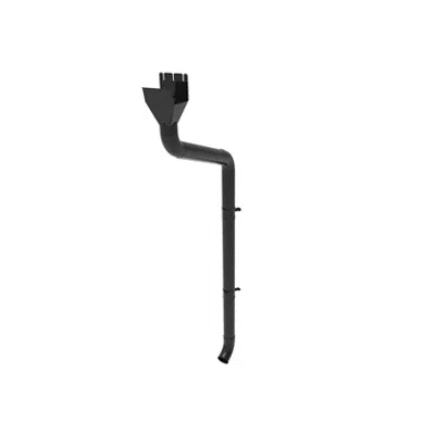 Round downpipe system 120 for rectangular gutter 140图像