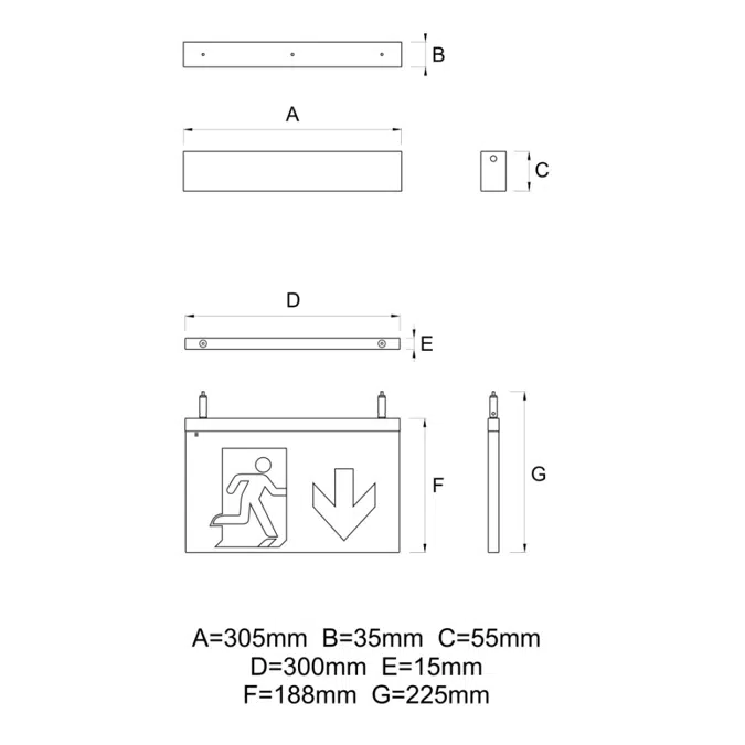 SWING - Emergency signalling luminaire