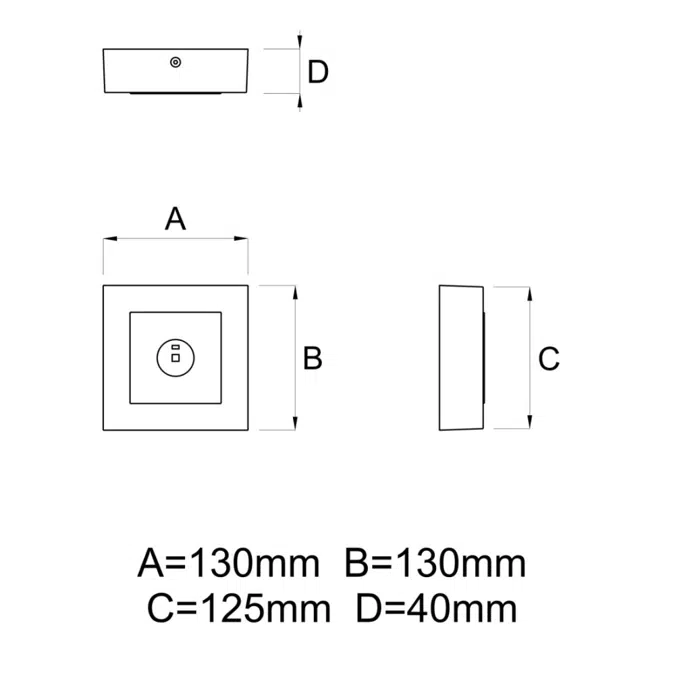 VIALED HIGH MINI BOX - Emergency lighting luminaire