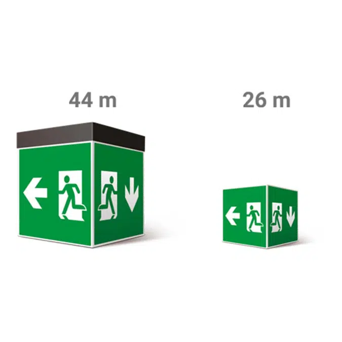 QUBE - Emergency signalling luminaire