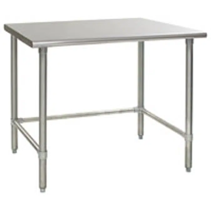 Worktables with Flat Top and Stainless Steel Tubular Base —Budget Series