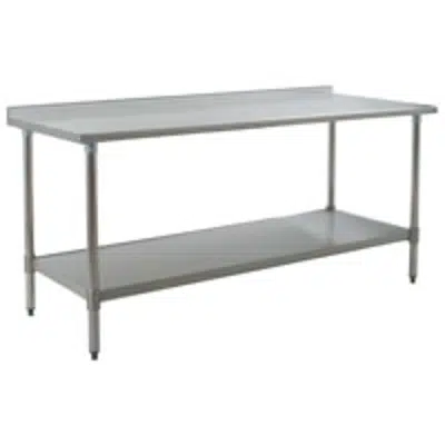 Image for Worktables with Rear Upturn and Stainless Steel Base with Adjustable Undershelf —Deluxe Series