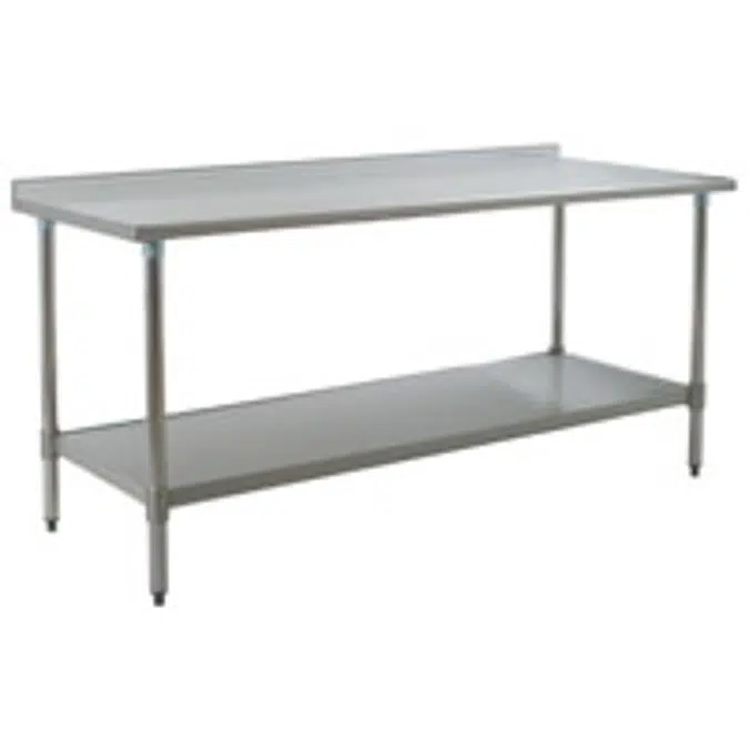 Worktables with Rear Upturn and Stainless Steel Base with Adjustable Undershelf —Deluxe Series