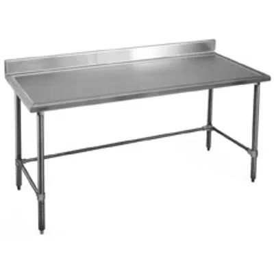 kuva kohteelle Worktables with Backsplash and Galvanized Tubular Base —Spec-Master® Marine Series