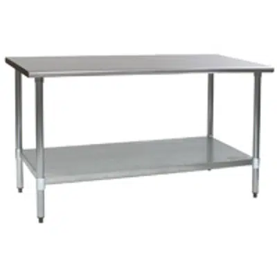 afbeelding voor Worktables with Rear Upturn and Galvanized Base with Adjustable Undershelf —Deluxe Series