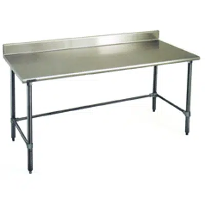 Image for Worktables with Backsplash and Stainless Steel Tubular Base —Budget Series