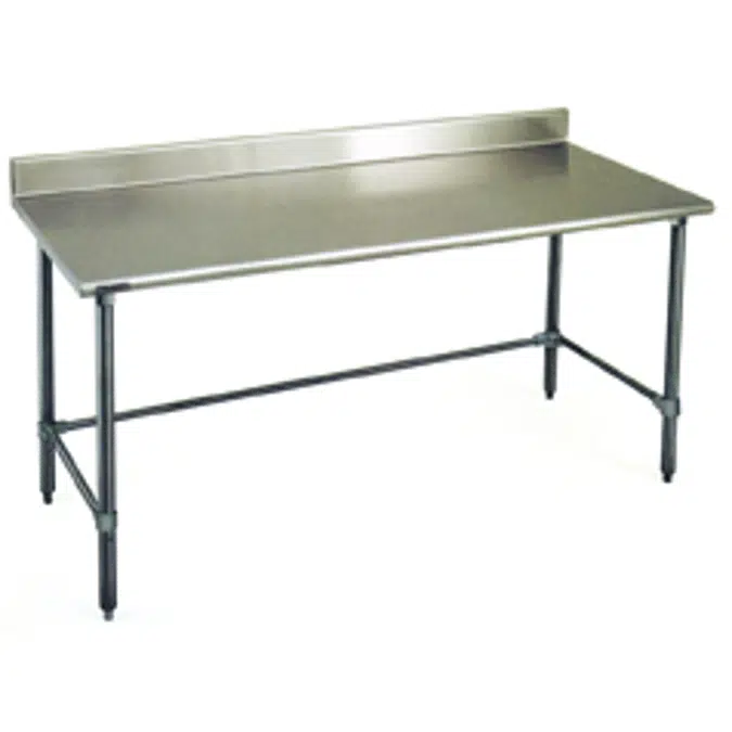 Worktables with Backsplash and Stainless Steel Tubular Base —Budget Series