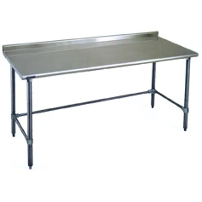 Worktables with Rear Upturn and Stainless Steel Tubular Base —Deluxe Series