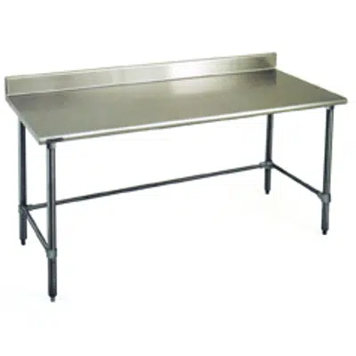 Image for Worktables with Backsplash and Stainless Steel Tubular Base —Deluxe Series