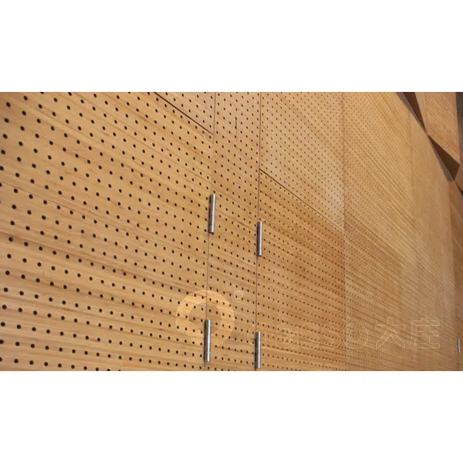 EcoTimber Dasso Carbonized Solid bamboo with hole pattern 1200mm