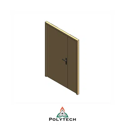 画像 Bloc-porte 2 vantaux sur huisserie bois en feuillure