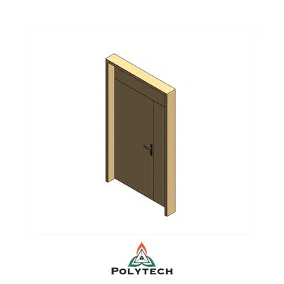 imagen para Bloc-porte 2 vantaux avec imposte sur huisserie bois affleurante