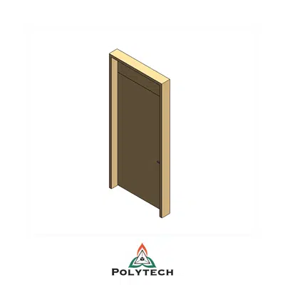 Image pour Bloc-porte 1 vantail avec imposte sur huisserie bois affleurante