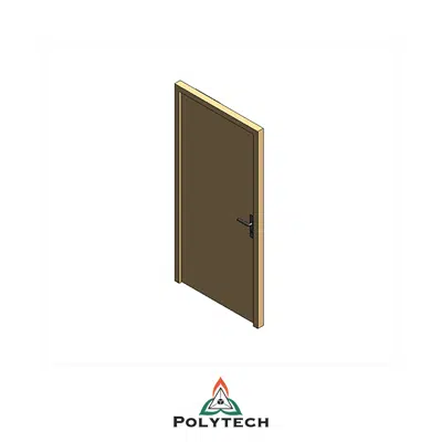 Image pour Bloc-porte 1 vantail sur huisserie bois en feuillure