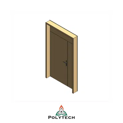 Image pour Bloc-porte 2 vantaux avec imposte sur huisserie bois englobante