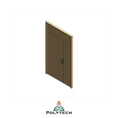 画像 Bloc-porte 2 vantaux avec imposte sur huisserie bois en feuillure