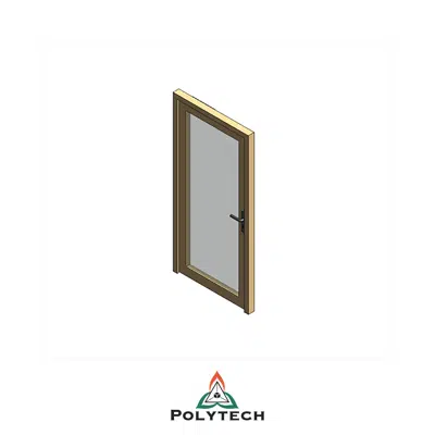 Зображення для Bloc-porte 1 vantail vitré sur huisserie bois en feuillure