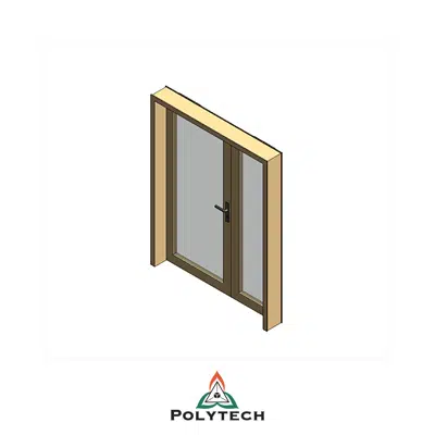 imagen para Bloc-porte 2 vantaux vitrés sur huisserie bois englobante