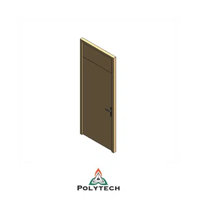 Зображення для Bloc-porte 1 vantail avec imposte sur huisserie bois en feuillure