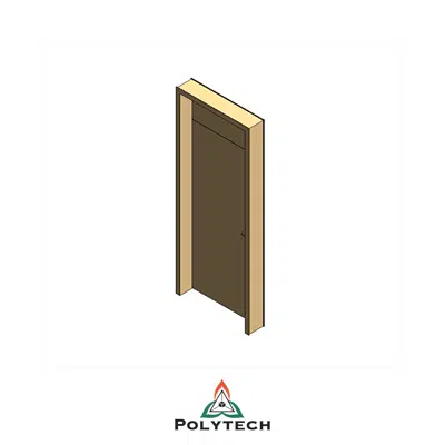 Image for Bloc-porte 1 vantail avec imposte sur huisserie bois englobante