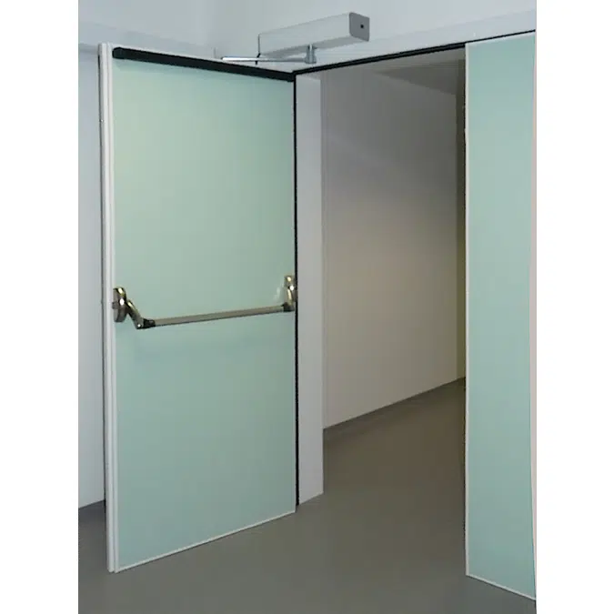 Label HB-B300-2A Automatic Simple Sealing Uneven Double Swing Door