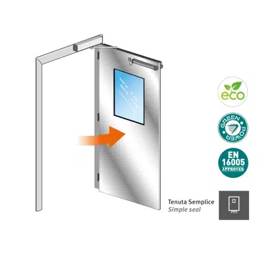 Label HB-B150 Automatic Simple Sealing Swing Door 이미지