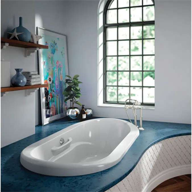 Amma Oval 72" x 42" x 22", Therapeutic Bath, Drop-in & Undermount