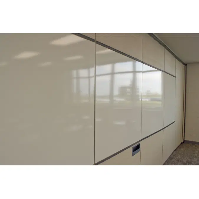 Model 2030 Operable Walls - 3" Hinged Pairs w/ Glass Insert