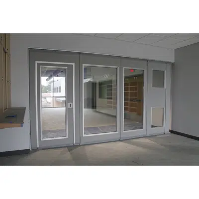 Image for Model 3030GL Operable Walls - 4" Hinged Pairs w/ Glass Insert