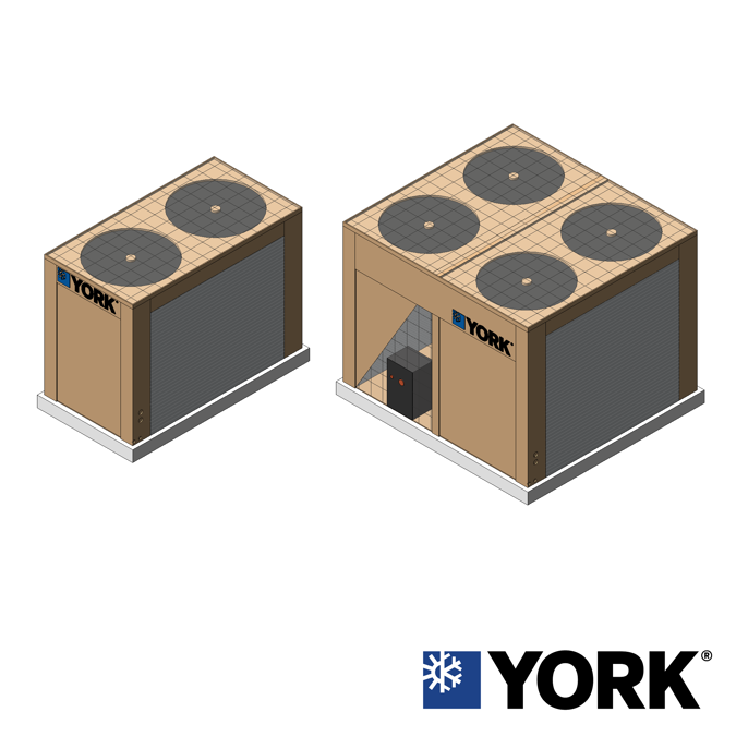 BIM objects - Free download! YORK® Commercial Split Systems 7-50 Tons ...