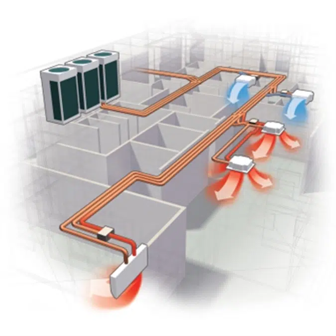 YORK® VRF 4 Way Cassette Indoor Unit Variable Refrigerant Flow