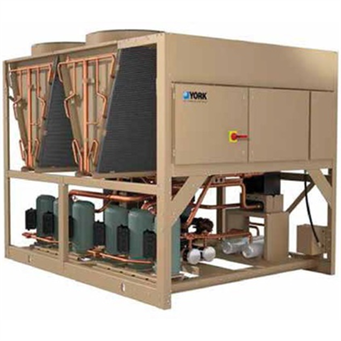 BIM objects - Free download! YORK® YLAA Air-Cooled Scroll Chiller, 58 ...