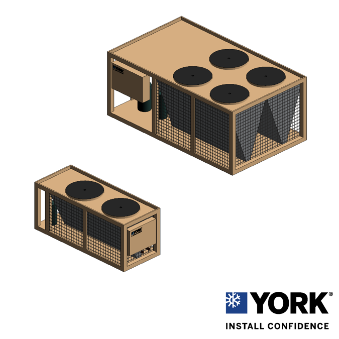BIM objects Free download! YORK® YCAL AirCooled Scroll Chiller, 15