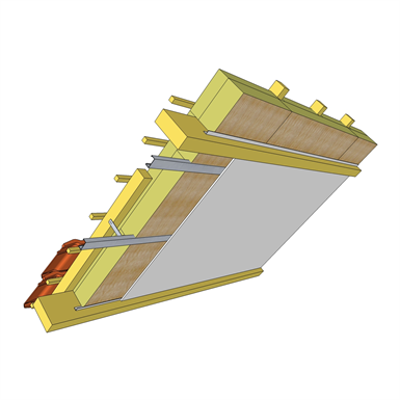 Image pour ROCKMUR NU + ROCKCOMBLE pour l'isolation des combles aménagés en deux couches croisées (système FLEX PRO SYSTEM - FR)