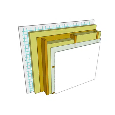 Image for Ecorock Duo (FR) on insulated wood frame wall (MB ROCK 145mm)