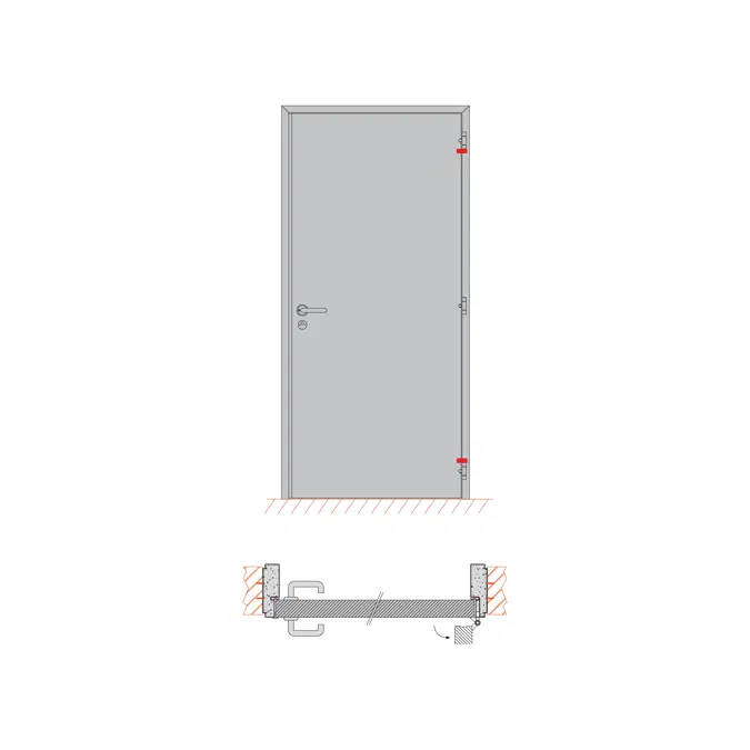 Burglary resistance Hinged door RC3 - Single, double or XXL hinged doors
