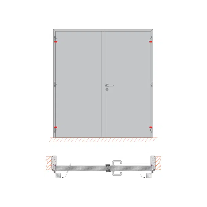 Burglary resistance Hinged door RC3 - Single, double or XXL hinged doors