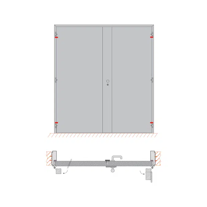 Burglary resistance Hinged door RC4 - Single and double