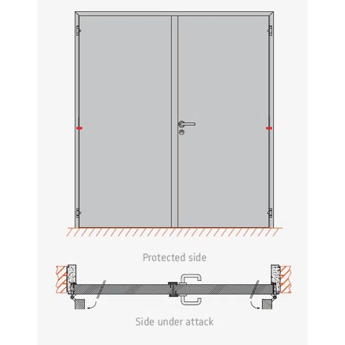 Burglary resistance Hinged door RC2 - Single, double or XXL hinged doors