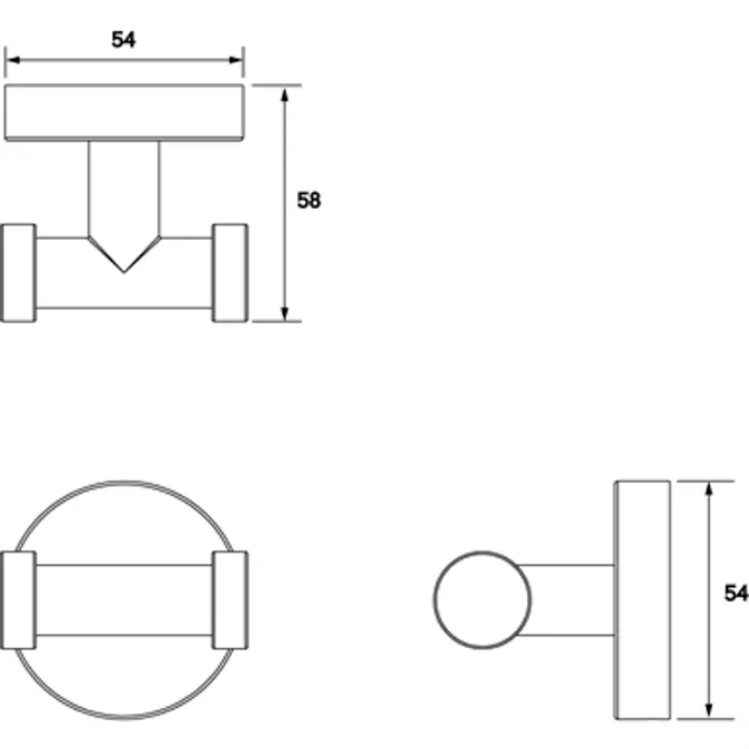 BIM objects - Free download! Mariner - Double Robe Hook | BIMobject
