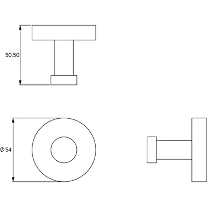 BIM objects - Free download! Mariner - Single Robe Hook | BIMobject